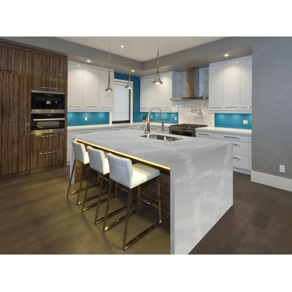Grey Calacatta Artificial Quartz Stone Slab 3000*1400mm 0.02% Island Countertops