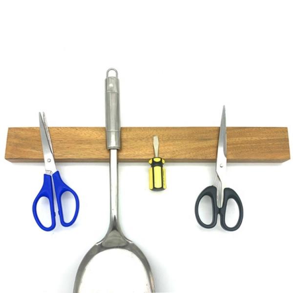 16 Inch Sustainable Acacia Wood Magnetic Knife Block/Holder with Neodymium