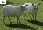 Outdoor High Simulation Sheep Fiberglass Statues For Amusement Park Decoration