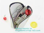 Custom Laser holographic hologram sewing pvc bag pvc cosmetic makeup bag,Women's