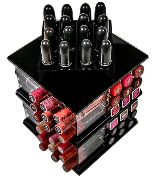 factory custom clear rotating acrylic lipstick organizer for store