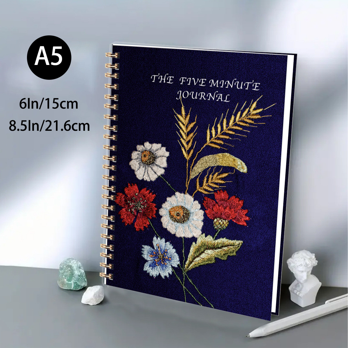 Embossed Design Technique Spiral Hardcover Notebook For Business Performance