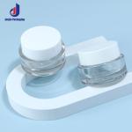 Transparent 50G Acrylic Double Wall Jar for Cosmetic Cream PETG Base Material