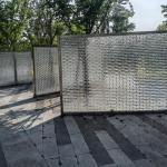 Hot Melt Glass Brick / Block Curtain Wall Light Giving Privacy Energy Insulated