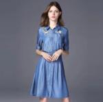 Toughness Softness Tencel Denim Shirt Dress Womens Tencel Denim Midi Dress