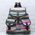 European and American women's national wind pattern casual fashion canvas