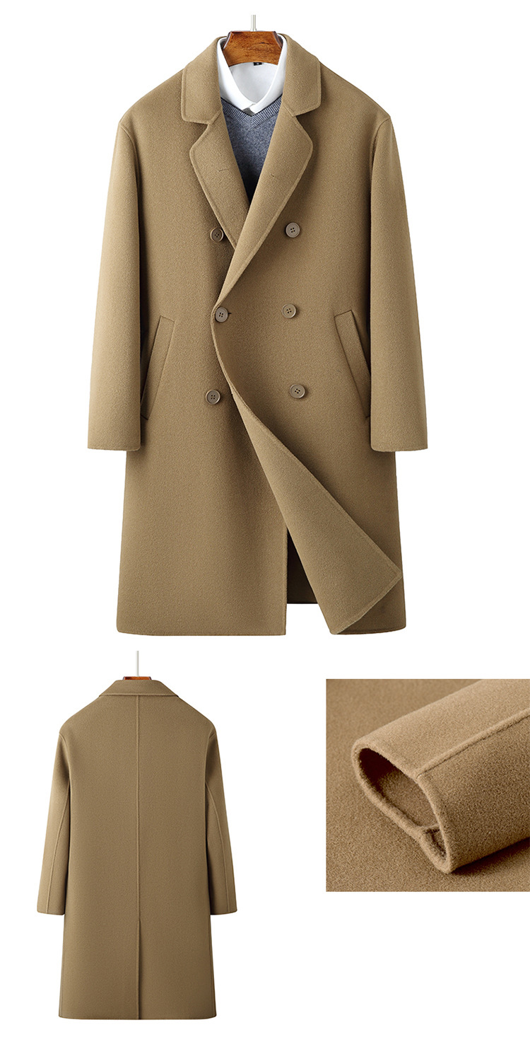 Nonwoven Men's Trench Coat for Slim Fit and Warmth in Cold Weather