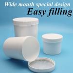 Luxury PP Plastic Cosmetic Jar 150ml 250ml 500ml 4oz Cosmetic Jar White