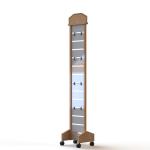 Sport Gloves Mitten Wooden Display Rack 2 Sides With Hooks