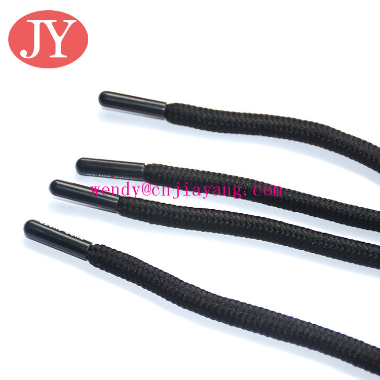 Black Rubber painting coating plastic aglet for pants string rope string head yeezy
