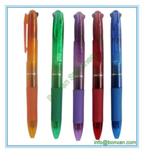 Wholesale promotional gift four colors ballpen, four ink color pen from china suppliers