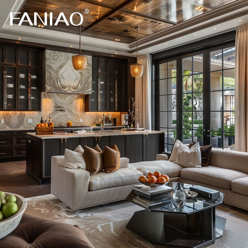 Modern Luxury Ready to Assemble Interior Furniture Flat Pack Cabinet Design Cupboard Kitchen Cabinets
