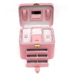 Big Stand Up Wooden Jewelry Organizer Box Armoire Ring Necklace Rigid