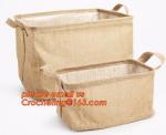 Custom-built hot sale jute clothes store receive cube storage basket, jute dirty