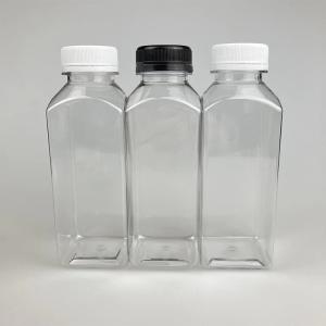 Wholesale Hot sale 120ml 250ml 350ml 500ml 1000ml Clear French Square Empty Beverage Juice Bottle from china suppliers