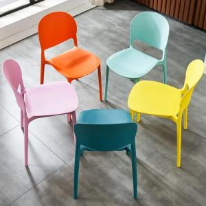 Wholesale Colorful Modern Stackable Bedroom Dining Chair Made of PP Plastic for Kitchen Cafe and Restaurant from china suppliers