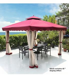Wholesale 3*3M Outdoor Courtyard Gazebo With Steel Frame Anti Rust Coated from china suppliers