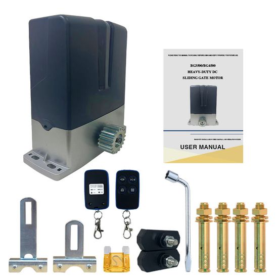 High Security 3500kg Load Capacity DC Sliding Gate Motor with Rebound Function and IP55 Rating