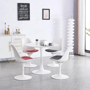 Wholesale Fashionable Wooden Round Dining Table 90 * 90cm With Metal Base Non Rusting from china suppliers