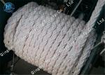 Rolled Braided Nylon Rope MTR White 8 Strand Mooring Rope High Strength For Ship