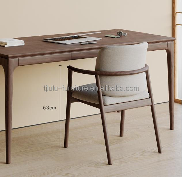 Home Furniture Luxury High End Nordic Solid Ash Wood Bent Backrest High Density Sponge Upholstered Arm Chair
