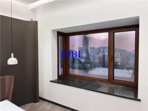 Wholesale Wind Resistant Wood Aluminum Windows 70mm Depth Red Oak from china suppliers