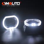 Black Projector Headlight Shrouds 2.5 Inch With LED Angel Eyes