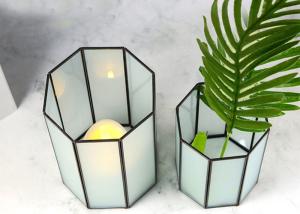 Wholesale Frosted octagonal dry flower decorative glass artifact vase lamp light cover storage box Yiwu wholesale from china suppliers