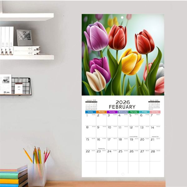 Customized Calendar Monthly Calendar Cross Border English Version Countdown 2026 Wall Calendar Customized OEM