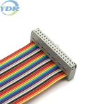 IDC 2.54 Pitch 34 Pin Flat Cable Rainbow Color UL2651 28AWG