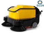 Yellow 120W Walk Behind Power Sweeper / Hand Push Floor Sweeper