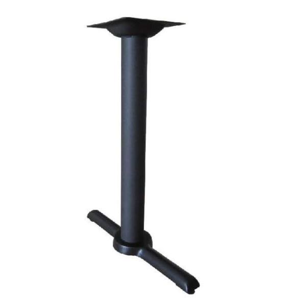 Black Wrinkle Powder Coated Cast Iron Bistro Cross Table Base Outdoor Dia 3''