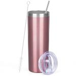 Great Insulation 600ml Skinny Stainless Steel Tumbler Straight Blank White 20 Oz