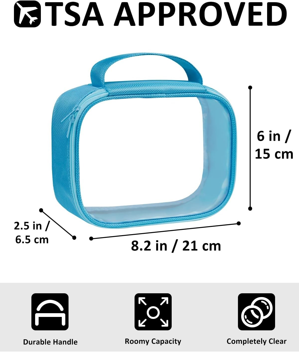 Transparent Makeup Toiletry Bags with Handle Toiletries & Cosmetic bag