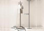 Iron Powder Coated Matt Black Garment Display Stands / Clothes Display Rack
