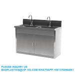 Lab Furniture Supplies Laboratory Stainless Steel Double Faucet Sink Cabinet