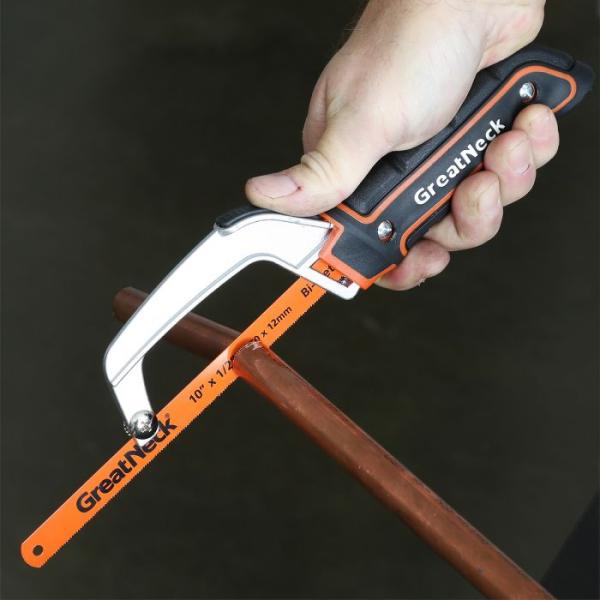 Light Solid Aluminum Metal Handle Manual Compact Small Blade Mini Hacksaw Frame