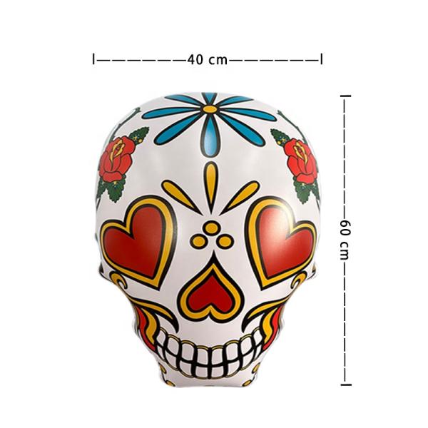 Softball Fans' Must-Have Inflatable Halloween Sugar Skull Decoration For Yard Garden