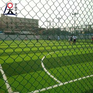 Wholesale Diamond Cyclone Fence Green Pvc Coated Chain Link Temporary Fence For Sports from china suppliers