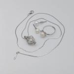 Promotion Gifts Love Pearl 3PCS included Chain Necklace with one Drop Pendant ,