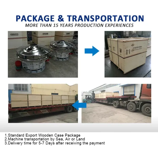 Automatic Running Discharge Vibrating Screen For Flour Sieving