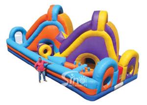 Wholesale Giant Double Lane Slide Kids Inflatable Obstacle Course For Outdoor from china suppliers