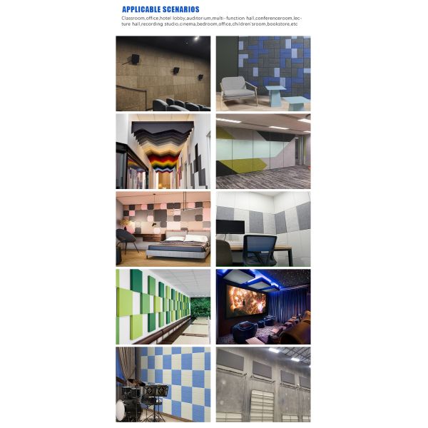 Acoustic Wall Panel For Noise Reduction Made From Custom PET Sound Absorbing Material