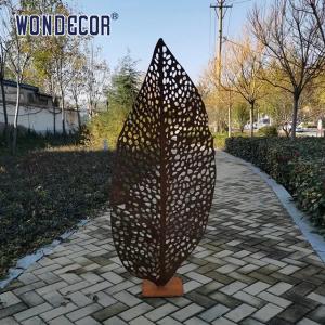 Wholesale 3D 2D Corten Steel Sculpture Modern Metal Leaf Garden Sculpture from china suppliers