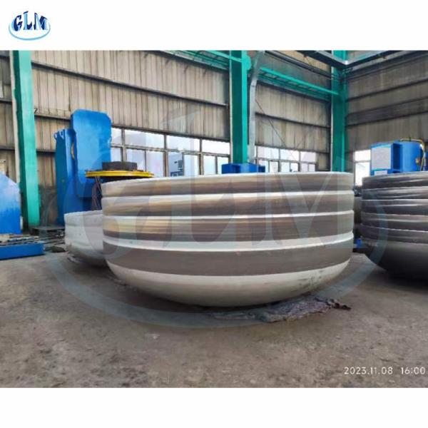 4500mm Diameter Seamless Dished Tank Heads Pipe Fittings Cap Alloy Steel
