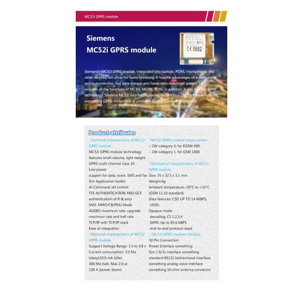 Cinterion MC52IR3 2G Wifi Module GSM GPRS Module Fast Date Storage