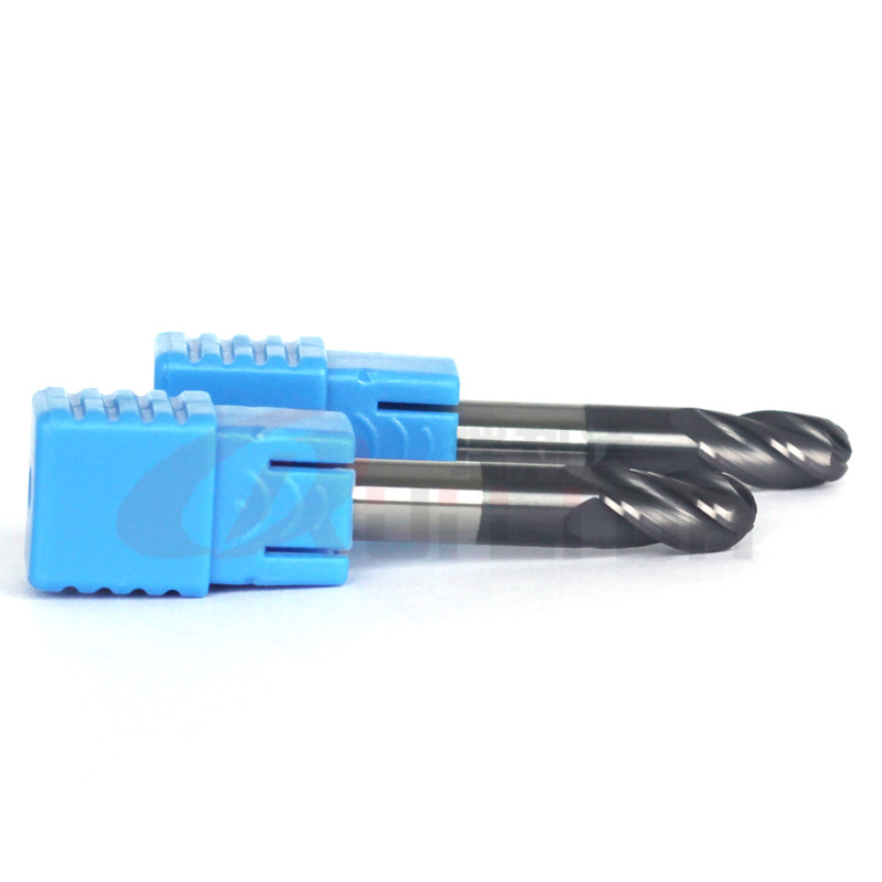 1/4" 6mm Ball Nose Cutter Suppliers Hrc55 Tungsten Steel Milling Cutter 4f 4x1