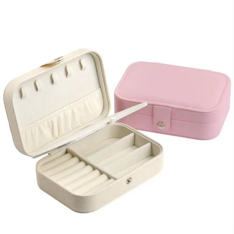 China Manufacturer Wholesale Custom Logo Luxury Jewelry Packaging Box Made of PU Leather with Flocking Storage Case Gift Box