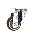 Soft Furniture Casters Total Lock Brown Wheel Swivel TPR Mobile Market Stall