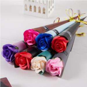 Wholesale Single Soap Rose Flower Simulation Soap Flower Bouquet Mother's Day Gift Valentine's Day Event Small Gift Wholesale from china suppliers